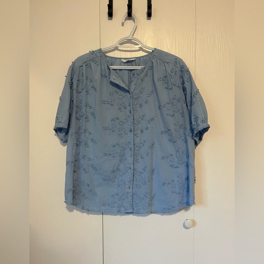 EUC | Ricki’s | Blue Embroidered Top